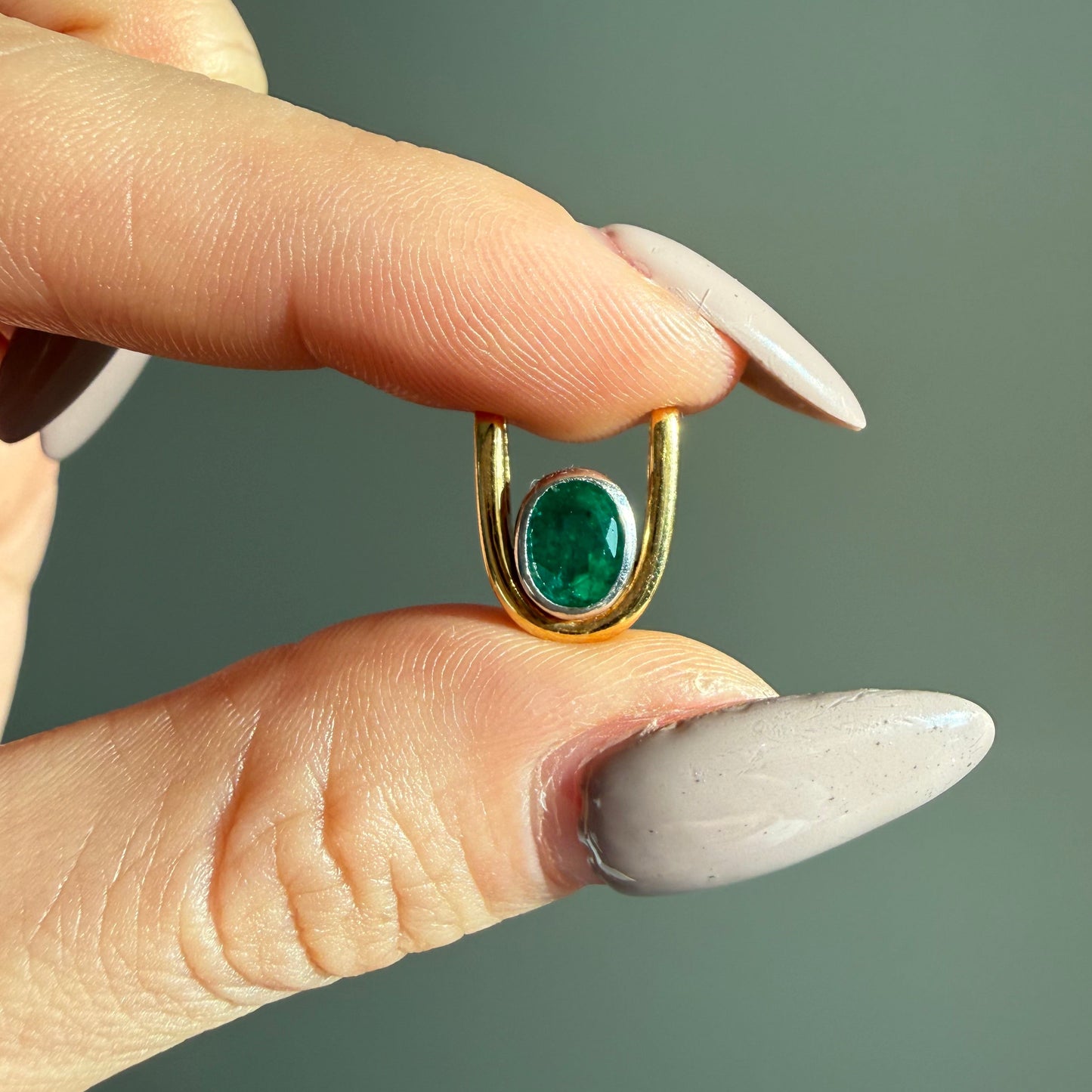 Vintage Natural Emerald Pendant