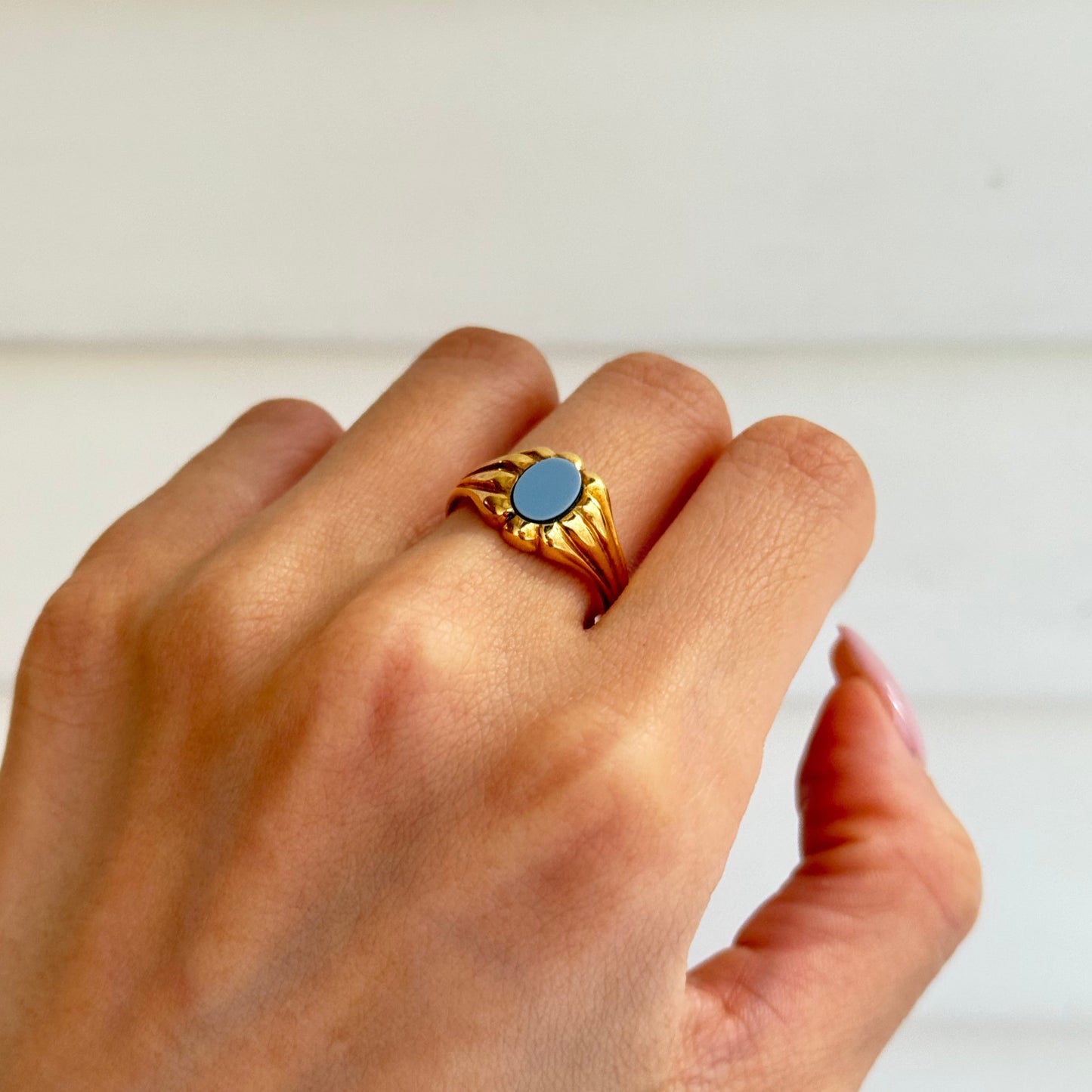 Vintage 18k Sardonyx Signet Ring