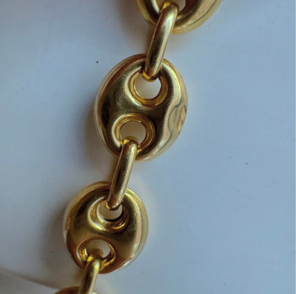 Vintage Italian 14k UnoAErre Puffy Mariner Chain