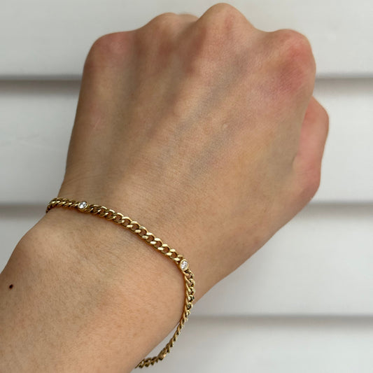 Diamond Curb Bracelet