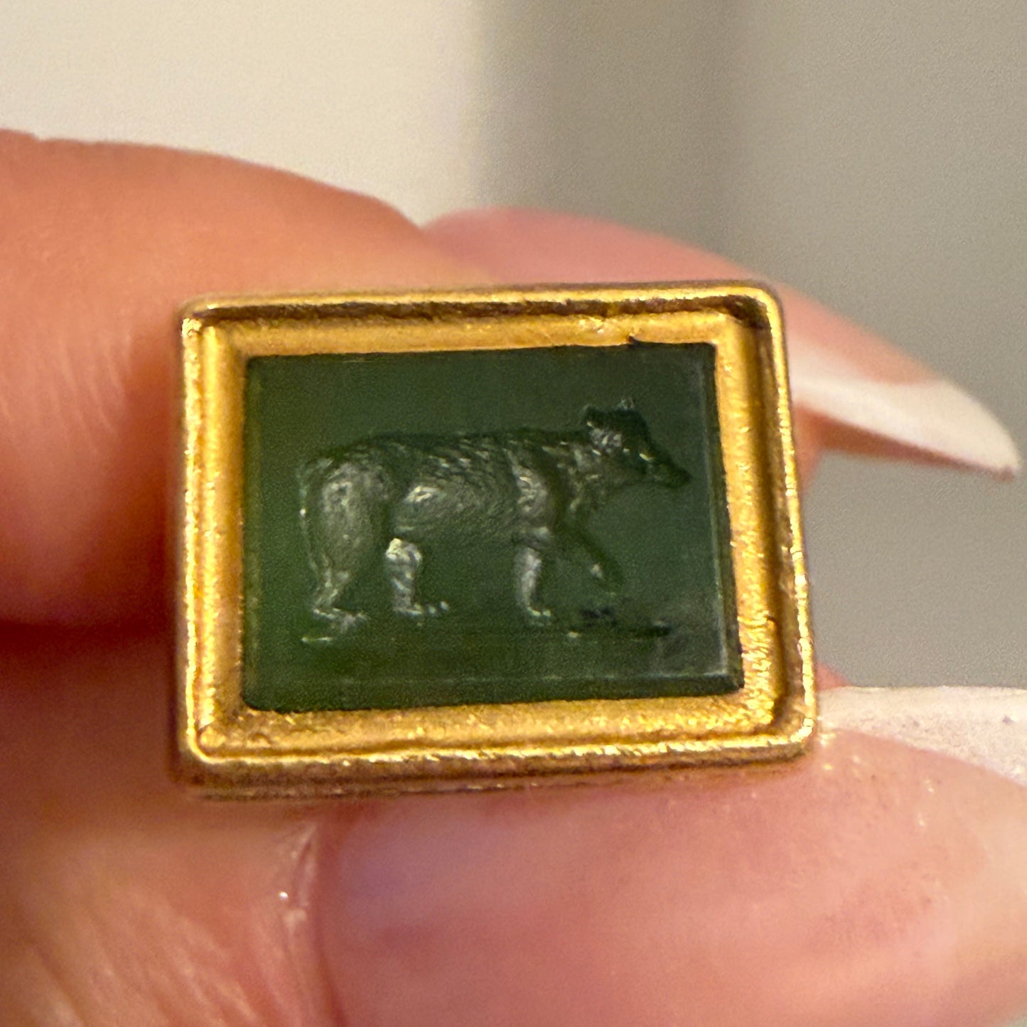 Vintage Serpentine Bear Fob