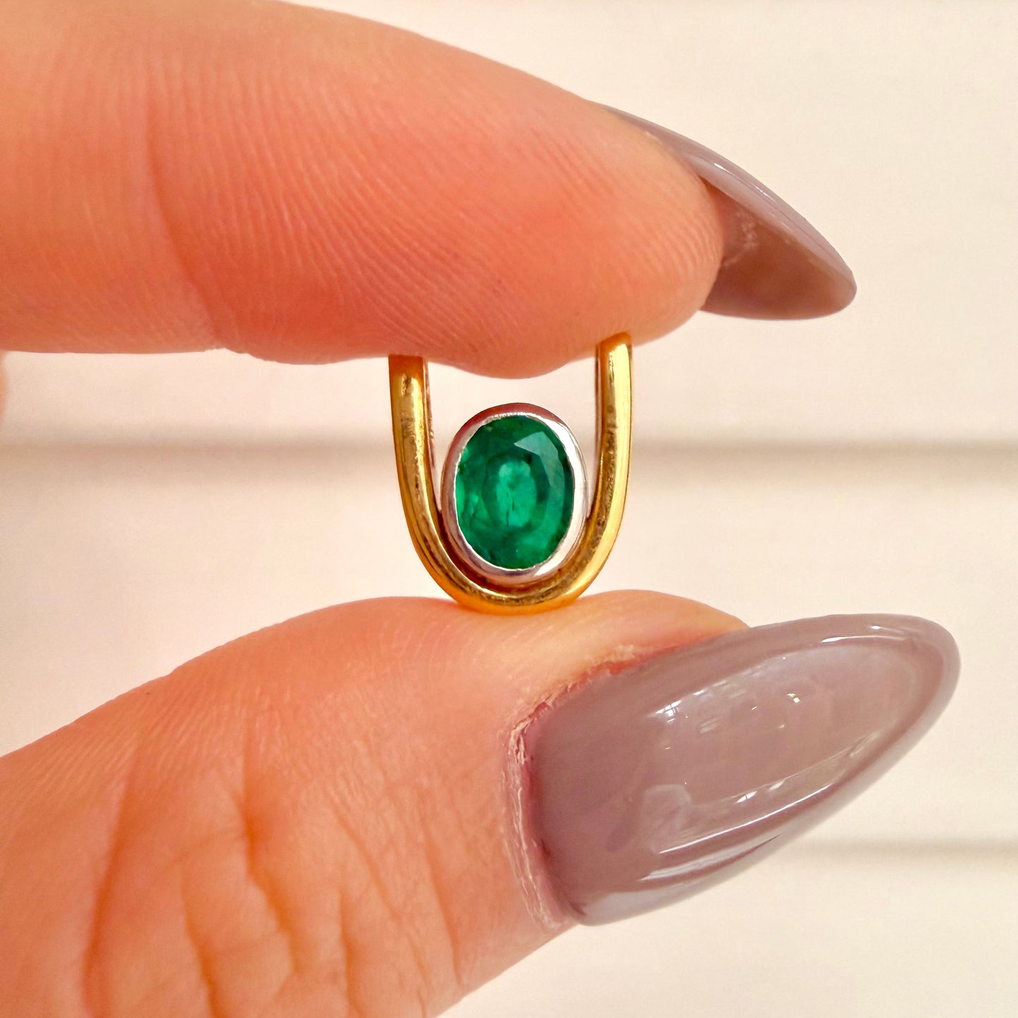 Vintage Natural Emerald Pendant