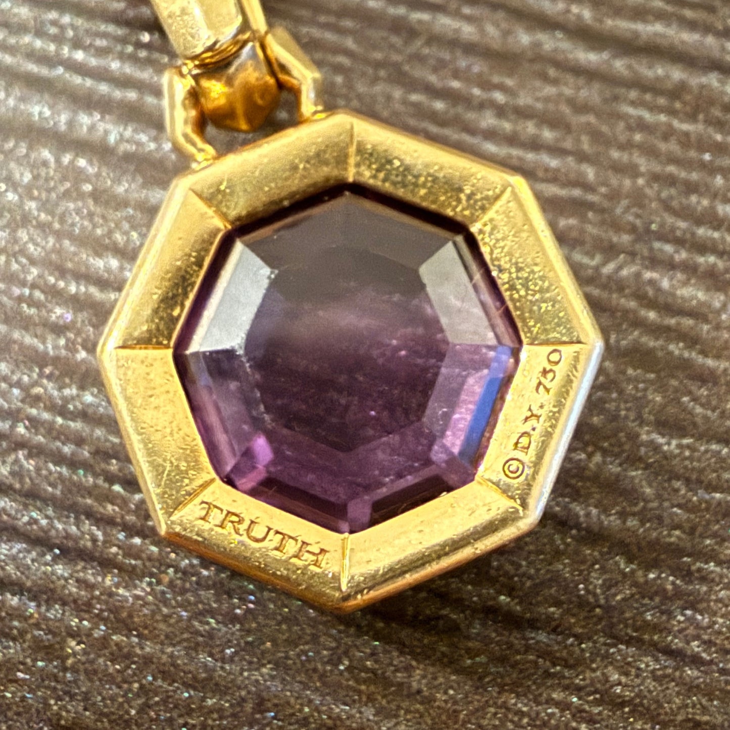 David Yurman Octagon Amethyst Amulet