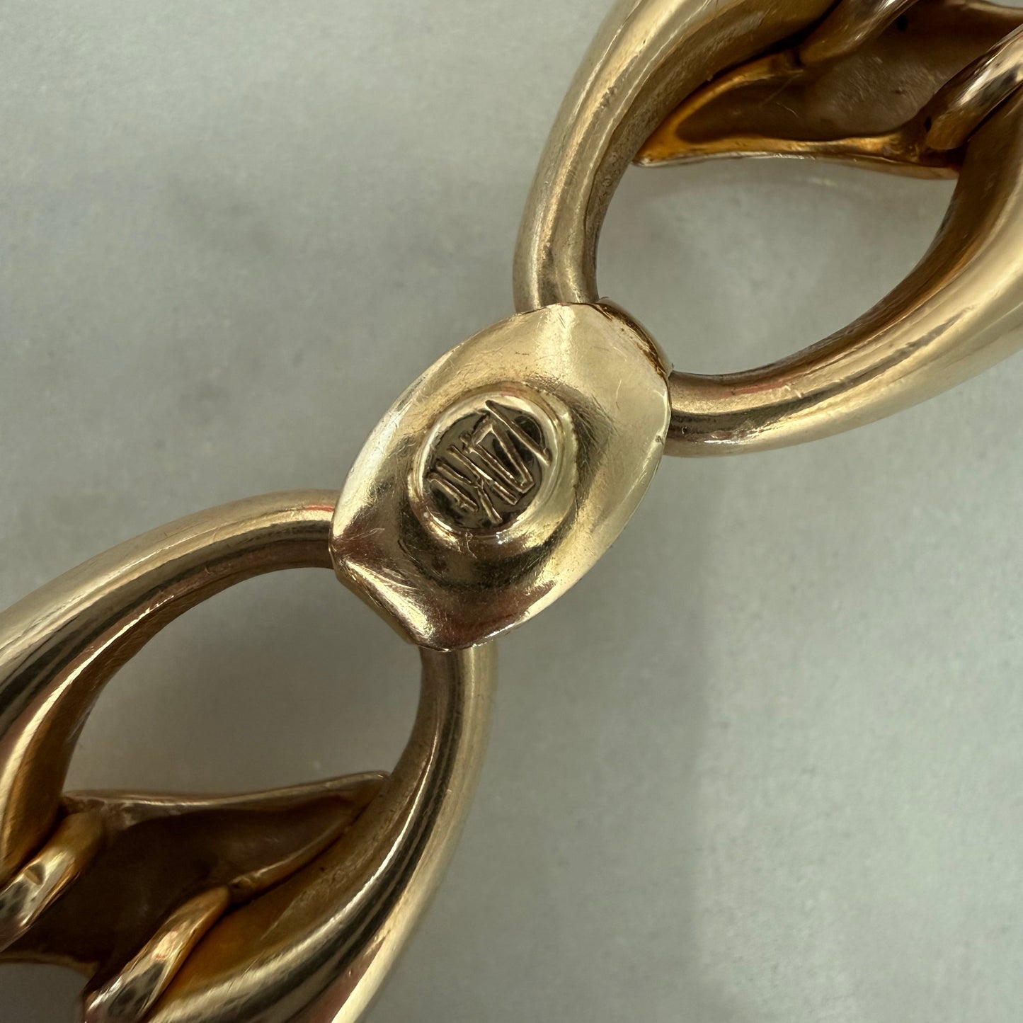 Vintage 14k Italian Puffy Mariner Bracelet