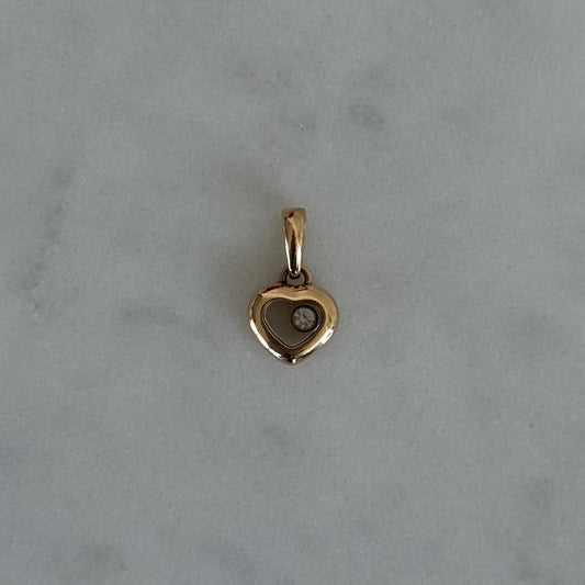Vintage 18k Chopard Diamond Heart Charm