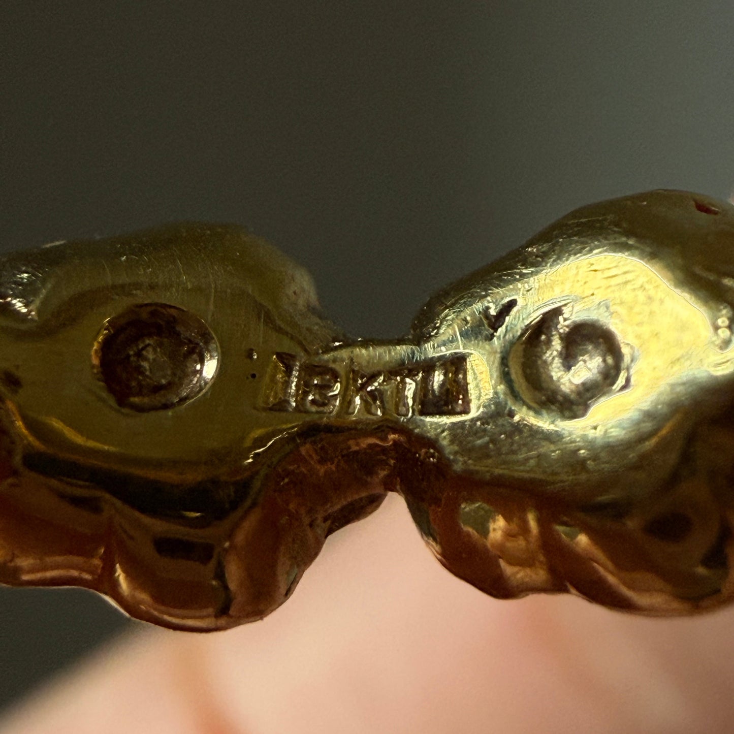 Vintage 18k Diamond Floral Band