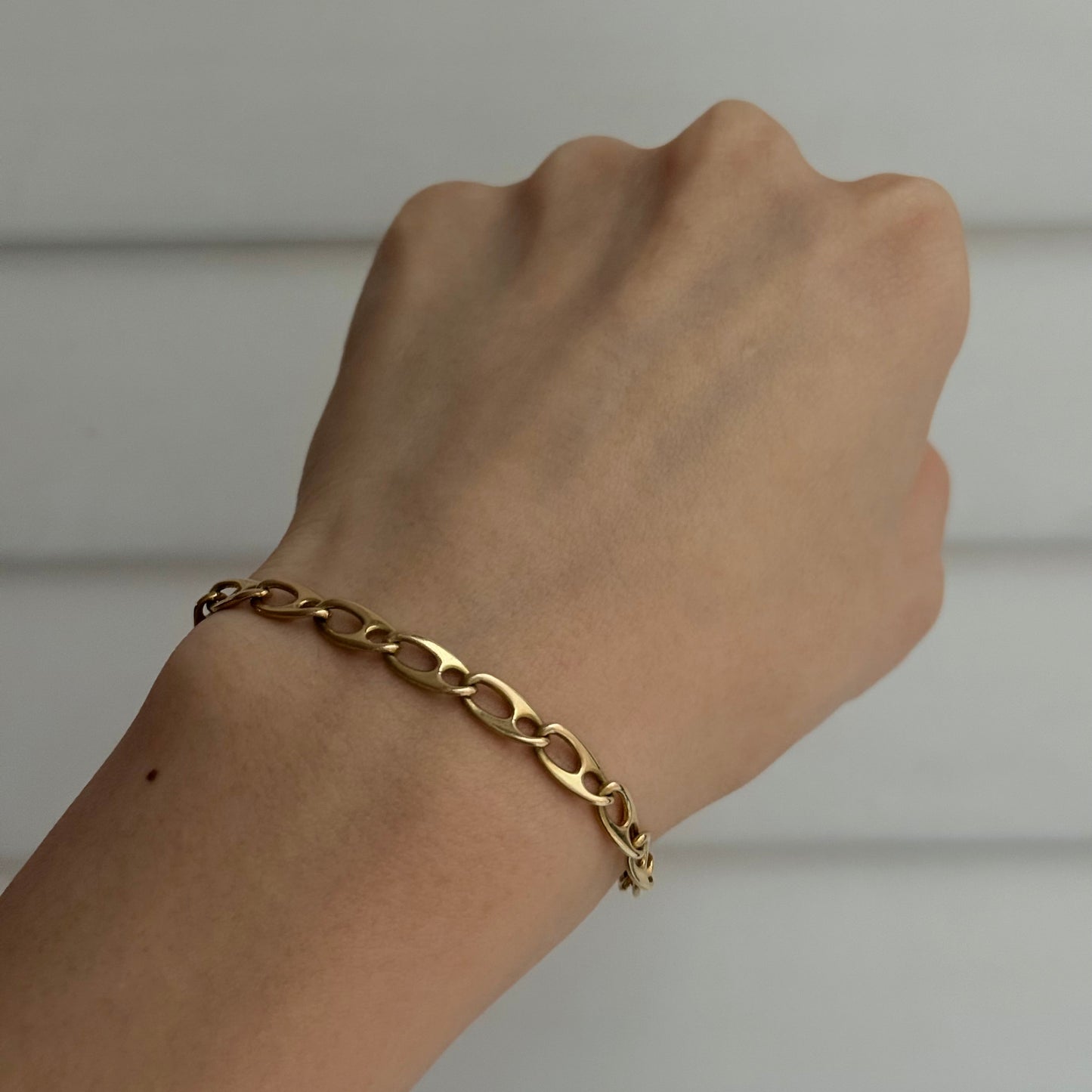 Vintage 18k Solid Mariner Bracelet