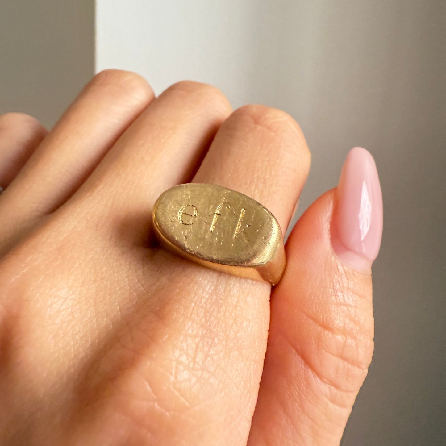 Vintage 14k Solid Signet Ring