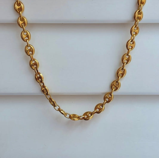 Vintage Italian 14k UnoAErre Puffy Mariner Chain