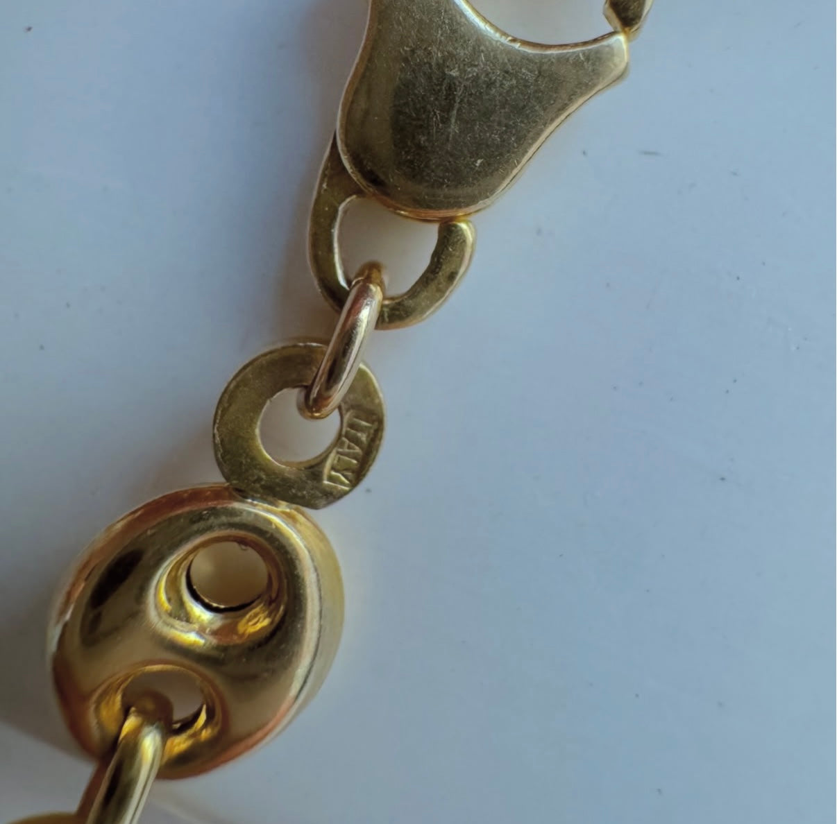 Vintage Italian 14k UnoAErre Puffy Mariner Chain