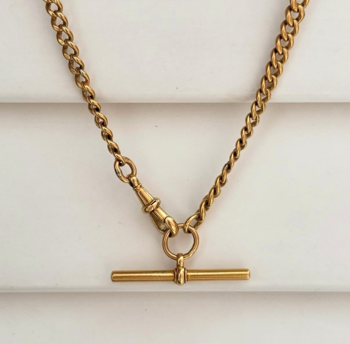 Antique 18k Solid Graduated Albert Chain