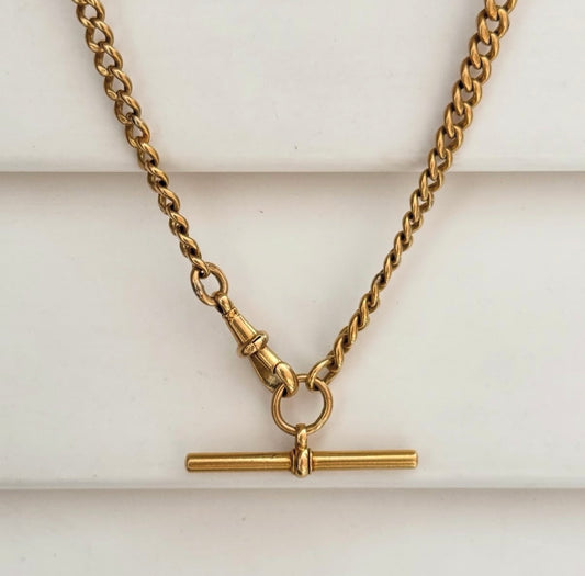 Antique 18k Solid Graduated Albert Chain
