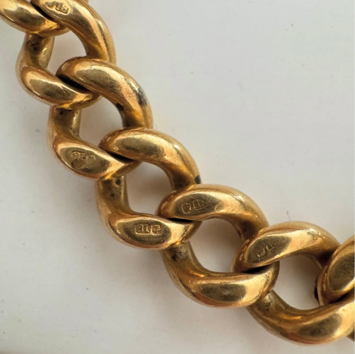 Antique 18k Solid Graduated Albert Chain