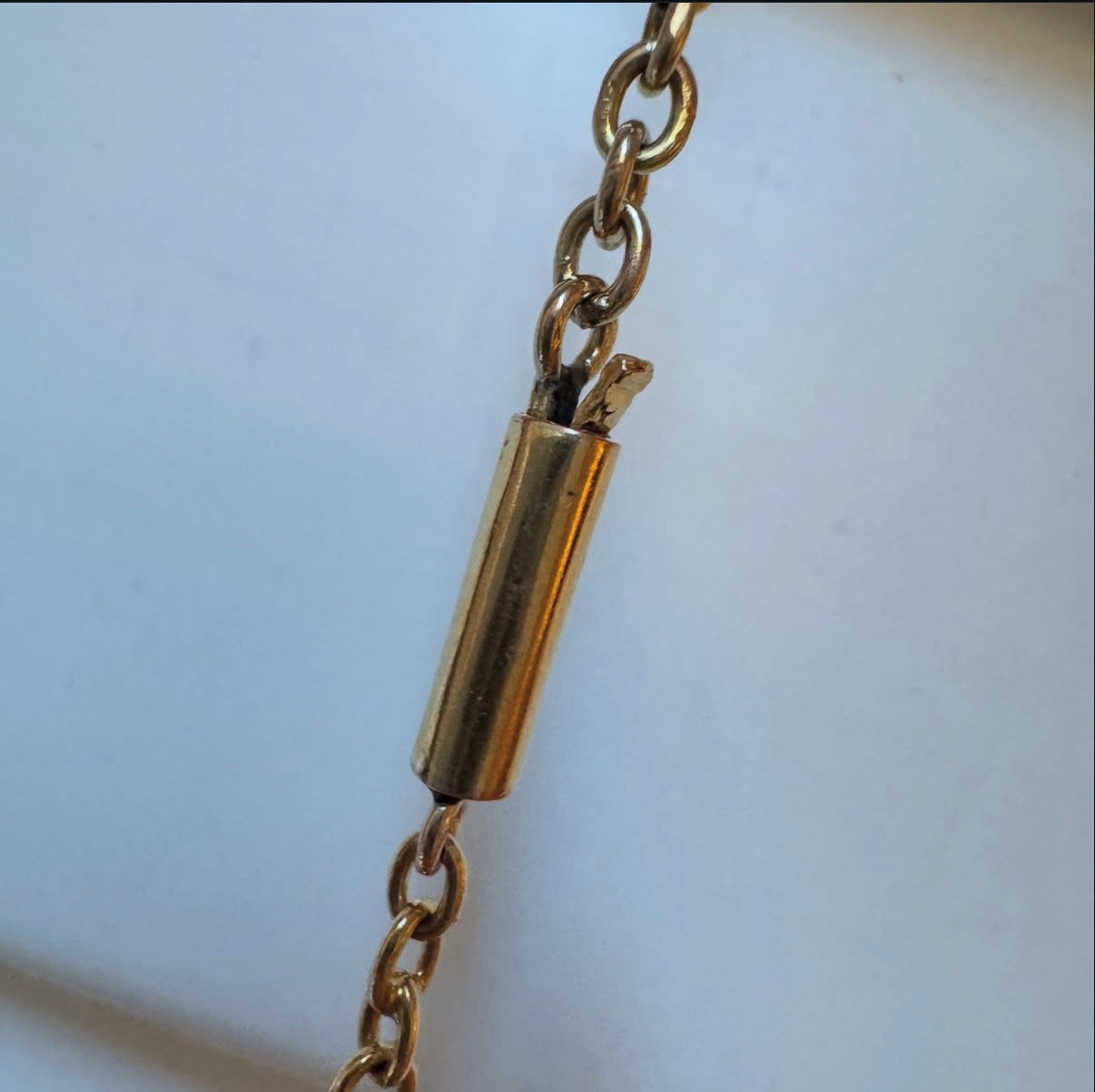 Antique 18k Trombone Chain