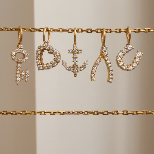 Vintage 18k Italian Diamond Charm