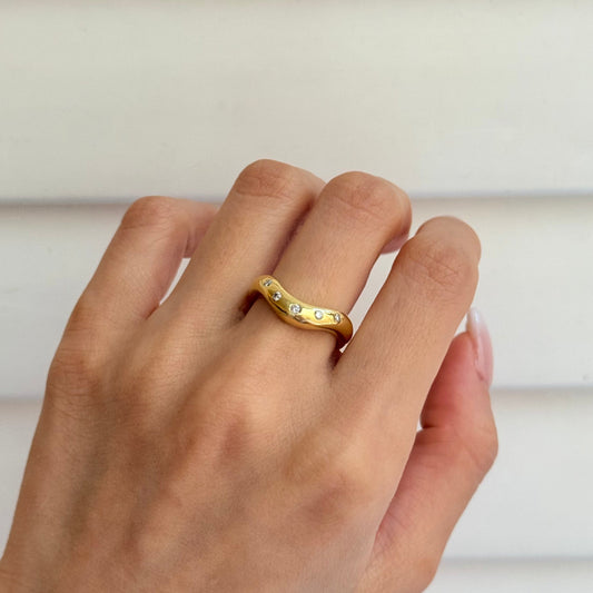 Vintage 14k Diamond Band